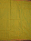 Kanchi cotton saree allover motifs and zari border with attached self-blouse