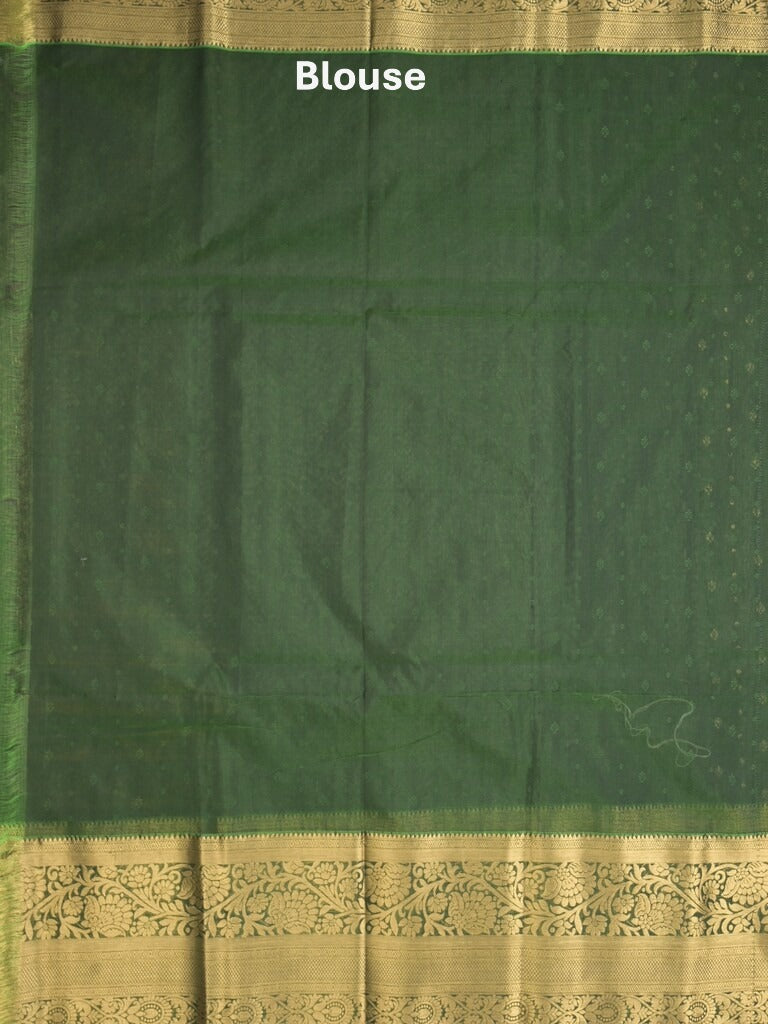 Seiko Raga zari-woven saree in purple color with zari border and rich pallu & contrast blouse