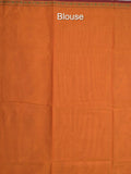 Kanchi cotton saree allover motifs and zari border with attached self-blouse