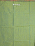 Kanchi cotton saree allover motifs and zari border with attached self-blouse