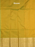 Seiko Raga zari-woven saree in yellow color with zari border and rich pallu & contrast blouse