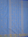 Kanchi cotton saree allover motifs and weaving border with attached self blouse