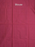 Kanchi cotton saree allover motifs and weaving border with attached self blouse