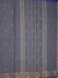 Kanchi cotton saree allover motifs and weaving border with attached self blouse
