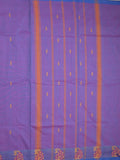 Kanchi cotton saree allover motifs and weaving border with attached self blouse