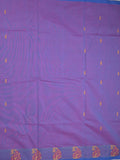 Kanchi cotton saree allover motifs and weaving border with attached self blouse