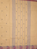 Kanchi cotton saree allover motifs and weaving border with attached self blouse