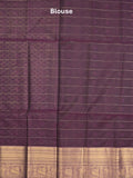 Seiko Raga zari-woven saree in olive green color with zari border and rich pallu & contrast blouse
