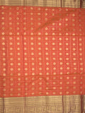 Seiko Raga zari-woven saree in orange color with zari border and rich pallu & contrast blouse