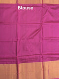 Uppada pattu saree bottle green color allover zari motifs & long kaddi border with rich pallu and contrast plain blouse