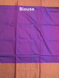 Uppada pattu saree light pink color allover zari motifs & long kaddi border with rich pallu and contrast plain blouse