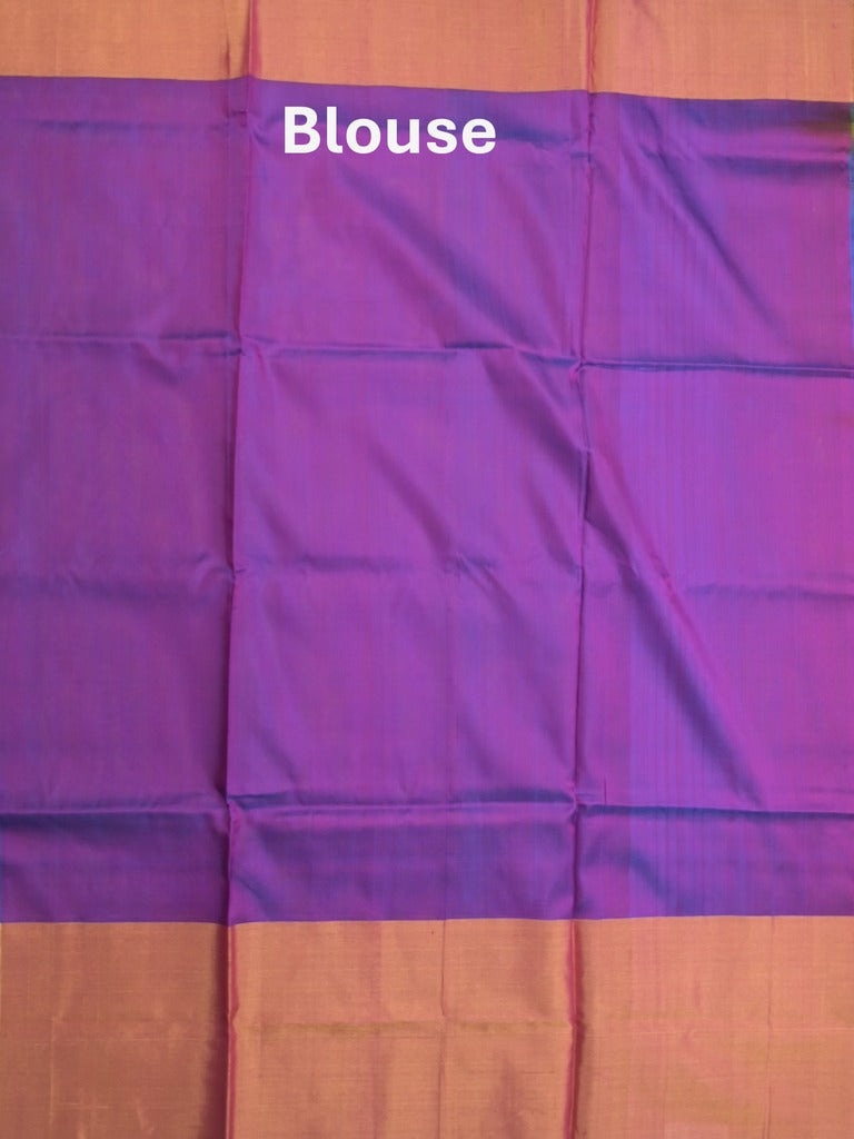 Uppada pattu saree light pink color allover zari motifs & long kaddi border with rich pallu and contrast plain blouse