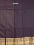 Seiko Raga zari-woven saree in dark green color with zari border and rich pallu & contrast blouse