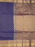 Seiko Raga zari-woven saree in navy blue color with zari border and rich pallu & contrast blouse