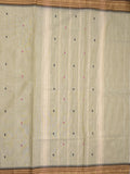 Kanchi cotton saree allover motifs with zari border with attached self blouse