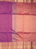 Seiko Raga zari-woven saree in purple color with zari border and rich pallu & contrast blouse