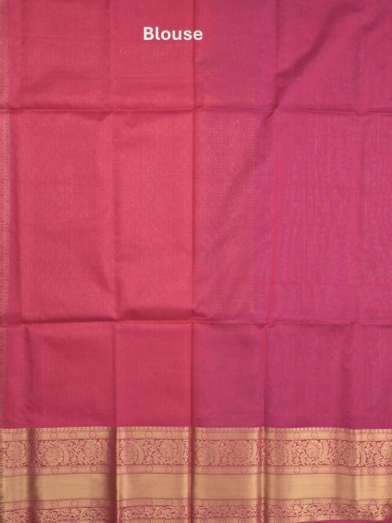 Seiko Raga zari-woven saree in purple color with zari border and rich pallu & contrast blouse