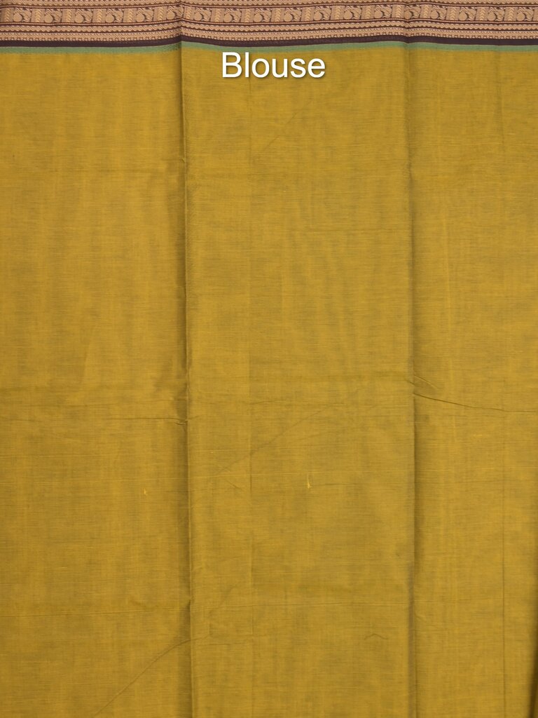 Kanchi cotton saree allover motifs with zari border with attached self blouse