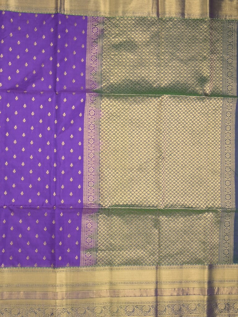 Seiko Raga zari-woven saree in royal blue color with zari border and rich pallu & contrast blouse