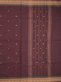 Kanchi cotton saree allover motifs with zari border with attached self blouse