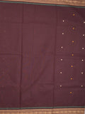 Kanchi cotton saree allover motifs with zari border with attached self blouse