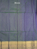 Seiko Raga zari-woven saree in royal blue color with zari border and rich pallu & contrast blouse
