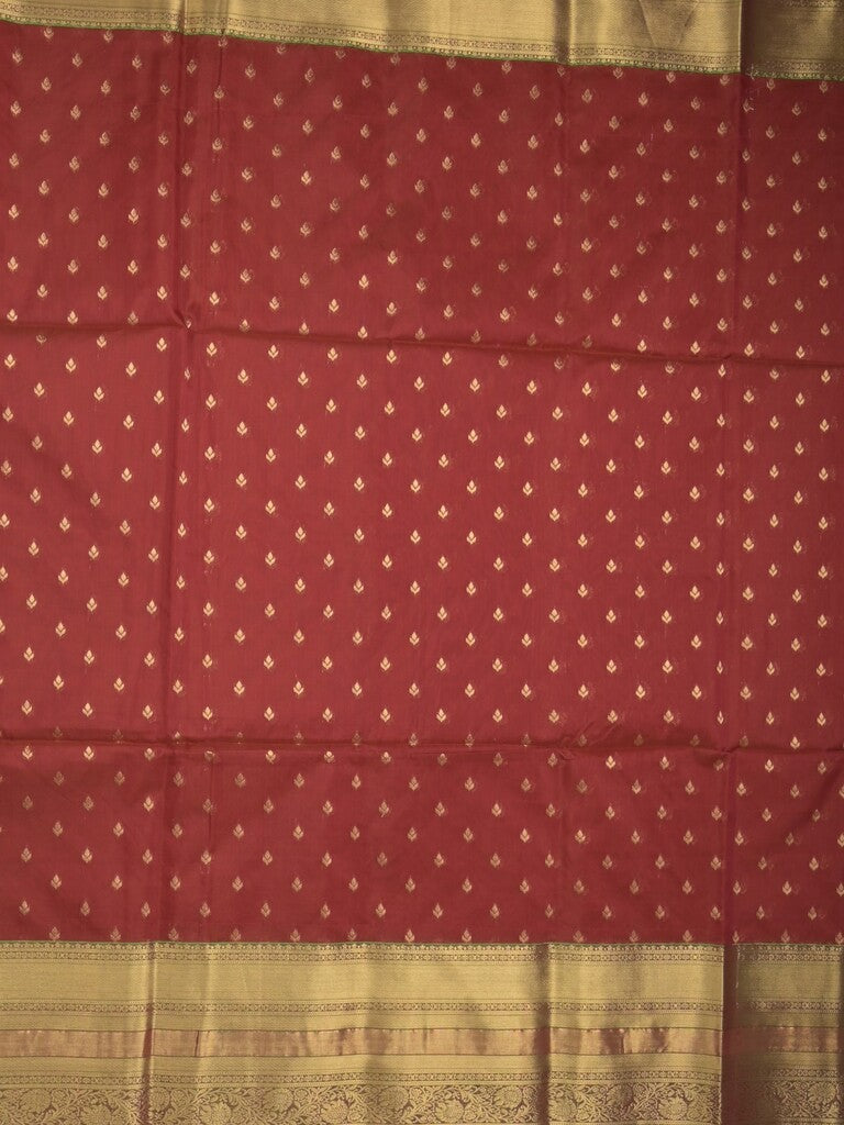 Seiko Raga zari-woven saree in red color with zari border and rich pallu & contrast blouse