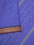 Kanchi cotton saree allover motifs with zari border with attached self blouse