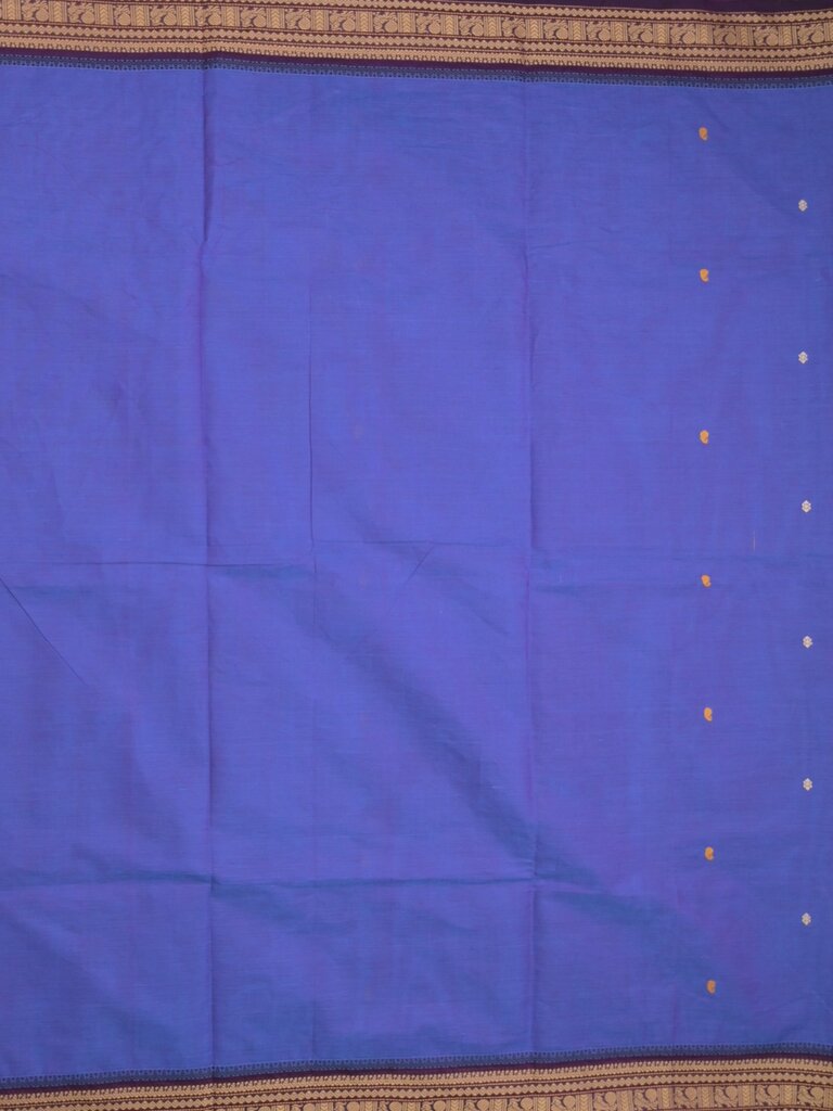 Kanchi cotton saree allover motifs with zari border with attached self blouse