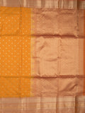 Seiko Raga zari-woven saree in orange color with zari border and rich pallu & contrast blouse