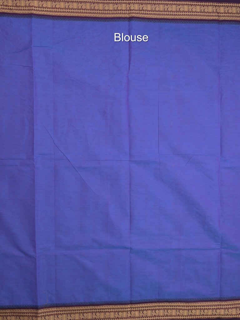 Kanchi cotton saree allover motifs with zari border with attached self blouse