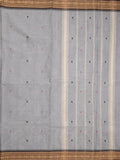 Kanchi cotton saree allover motifs with zari border with attached self blouse