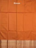 Seiko Raga zari-woven saree in orange color with zari border and rich pallu & contrast blouse