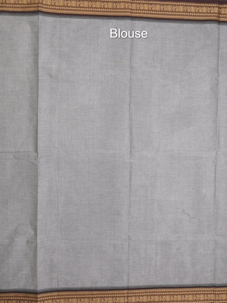 Kanchi cotton saree allover motifs with zari border with attached self blouse