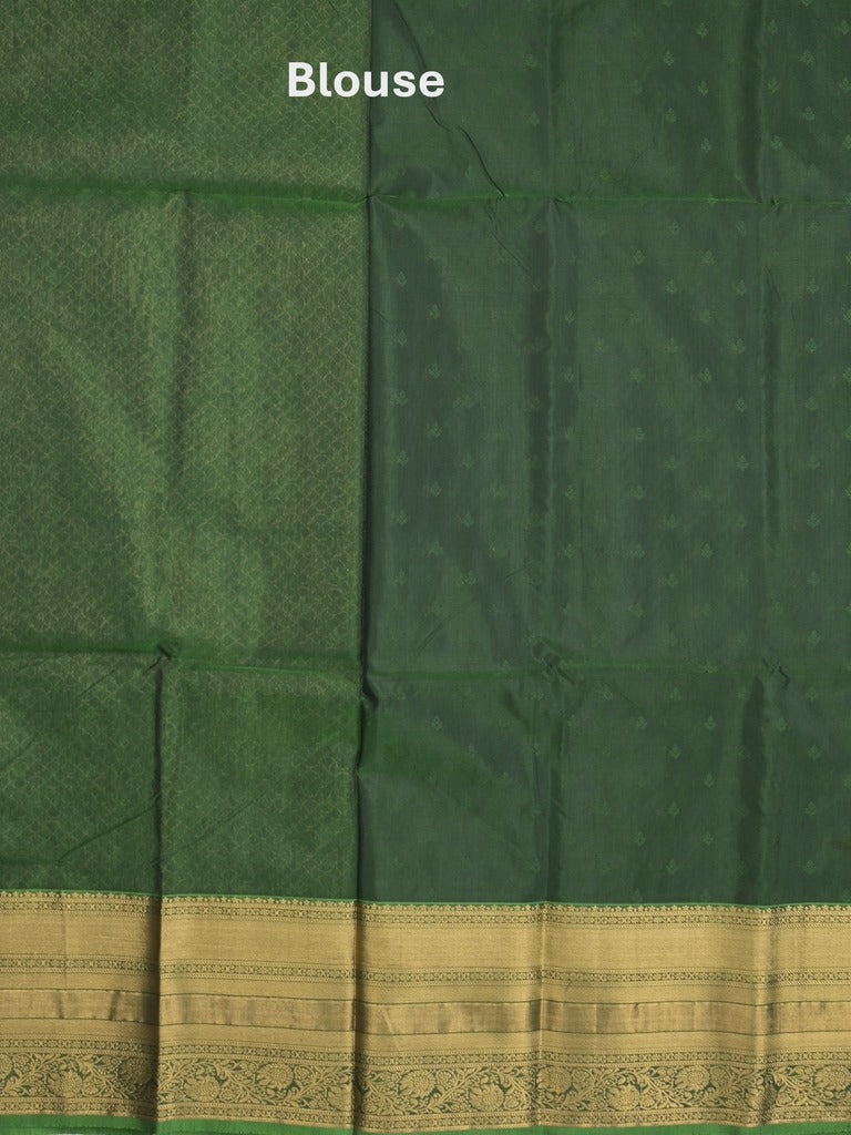 Seiko Raga zari-woven saree in navy blue color with zari border and rich pallu & contrast blouse