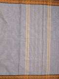 Kanchi cotton saree allover motifs with contrast border and attached self blouse