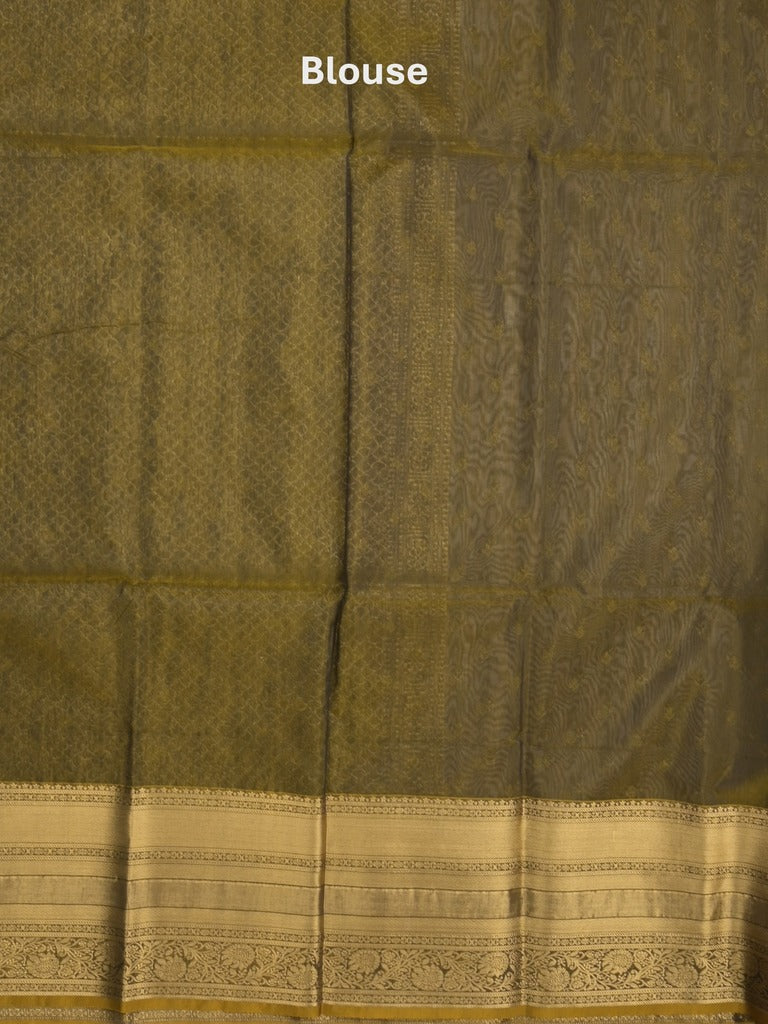 Seiko Raga zari-woven saree in black color with zari border and rich pallu & contrast blouse