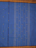 Kanchi cotton saree allover motifs with contrast border and attached self blouse