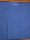 Kanchi cotton saree allover motifs with contrast border and attached self blouse