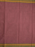 Kanchi cotton saree allover motifs with contrast border and attached self blouse