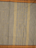 Kanchi cotton saree allover motifs with contrast border and attached self blouse