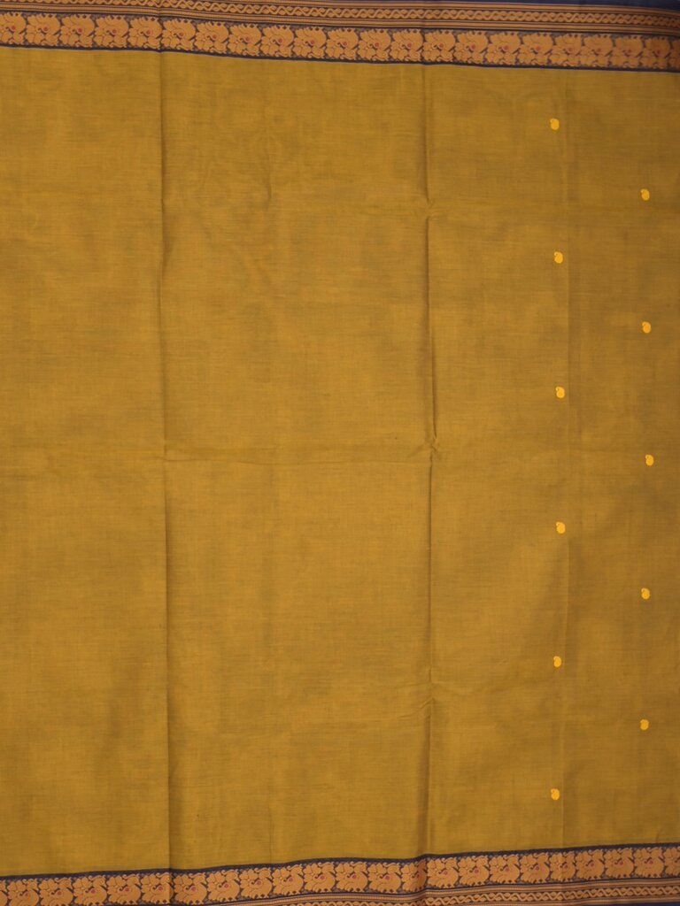 Kanchi cotton saree allover motifs with contrast border and attached self blouse