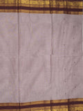 Kanchi cotton saree allover motifs with contrast border and attached self blouse