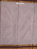 Kanchi cotton saree allover motifs with contrast border and attached self blouse