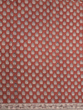 Kalamakari cotton saree maroon color allover prints & printed border with printed pallu and contrast blouse