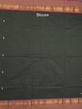 Kanchi cotton saree allover motifs with contrast border and attached self blouse