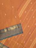 Kanchi cotton saree allover motifs with contrast border and attached self blouse