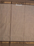 Kanchi cotton saree allover motifs with contrast border and attached self blouse