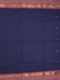 Kanchi cotton saree allover motifs with contrast border and attached self blouse