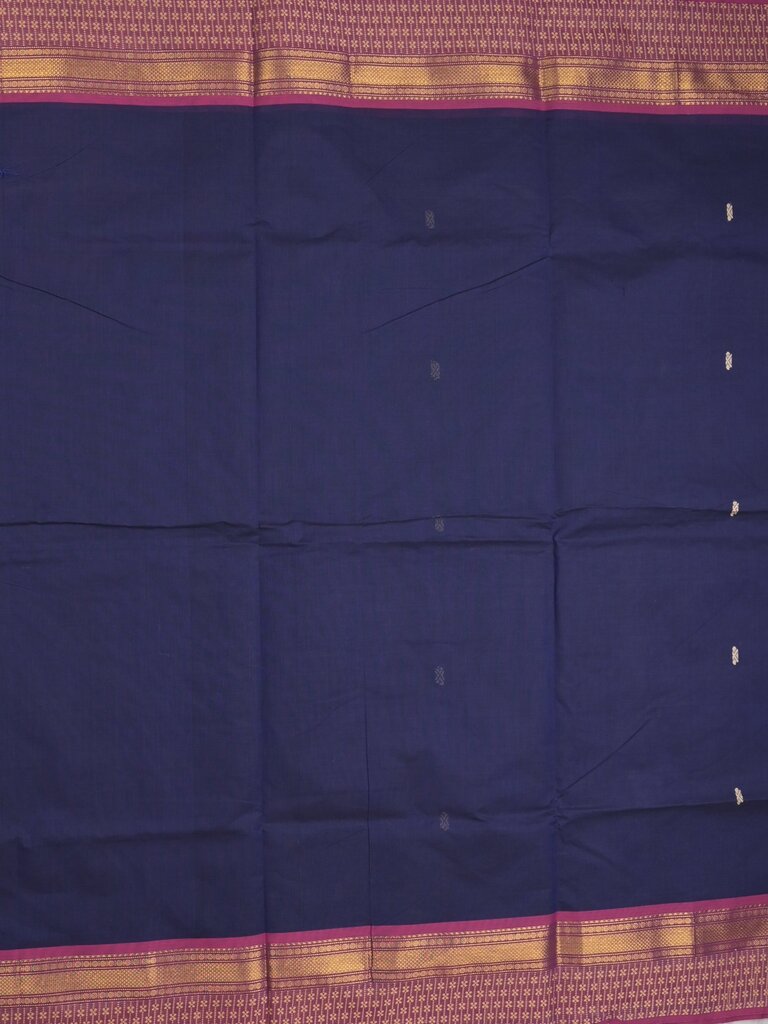 Kanchi cotton saree allover motifs with contrast border and attached self blouse